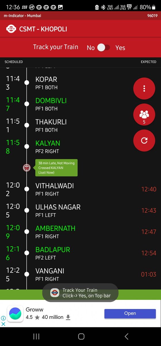 Melvin131989's tweet photo. Local trains are late after reaching kalyan, https://t.co/gD9Q4GDfIt