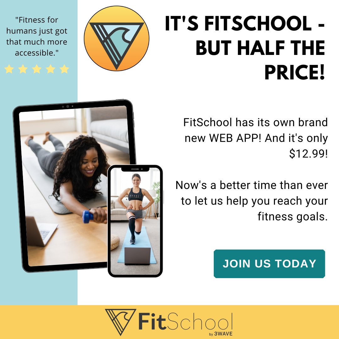 3Wave_Fitness's tweet photo. 📣 BIG ANNOUNCEMENT 📣

This exciting change will allow all FitSchool activities to be centralized in a web application; this will help us give you the best FitSchool experience yet.

Head over to https://t.co/tye4UOGvKJ to sign up today! https://t.co/wqS1yQe7SI