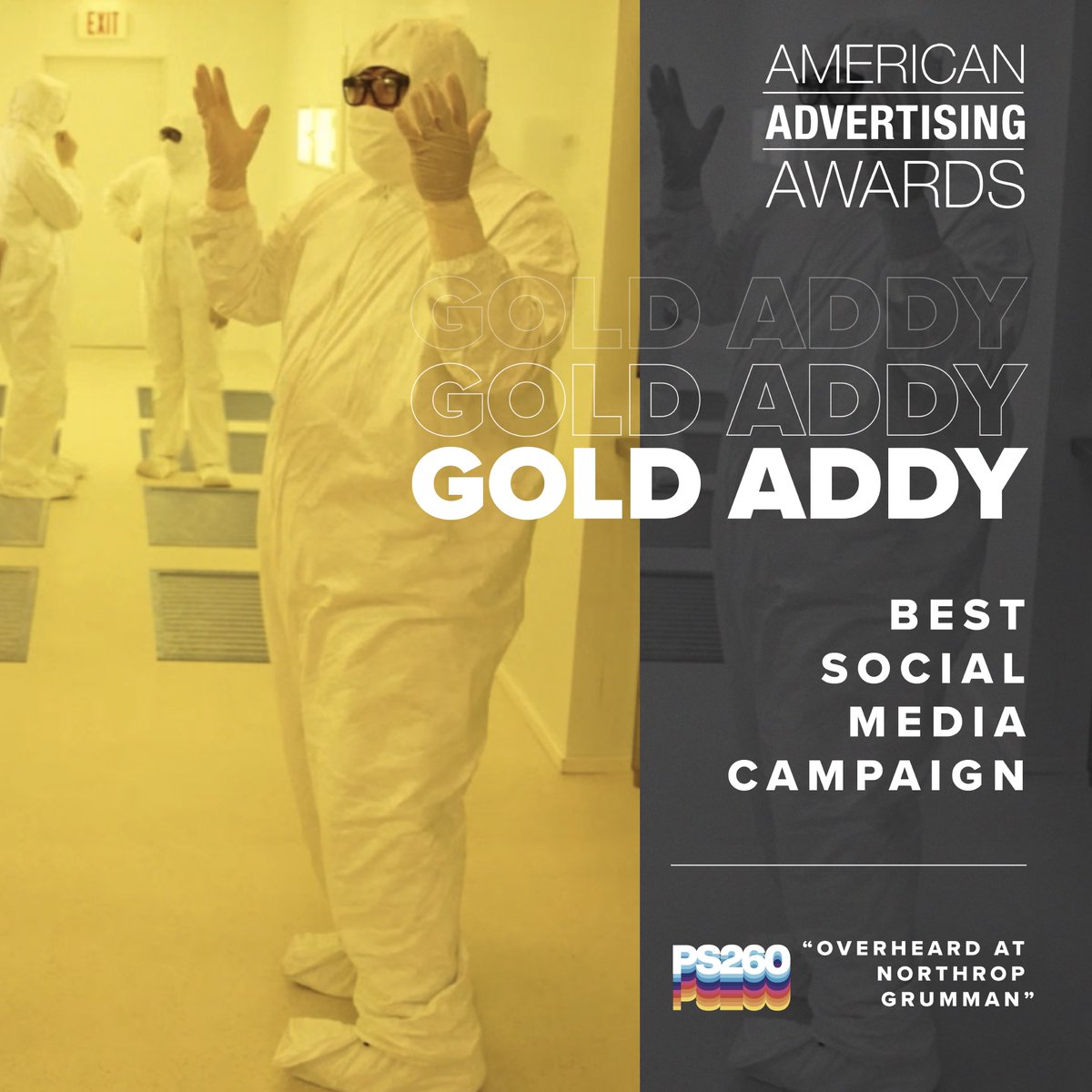 Two Gold Addy Awards for our <a href="/northropgrumman/">Northrop Grumman</a>  campaign with <a href="/dentsuUSA/">Dentsu USA</a>? Pinch us, we must be dreaming! So proud of our team for their exceptional work. #AddyAwards #NorthropGrumman #Dentsu