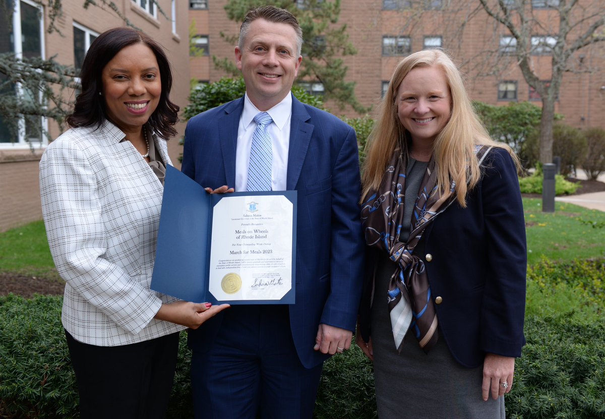 Meals On Wheels RI (@mealsri) on Twitter photo We were honored to have <a href="/LGSabinaMatos/">Lt. Gov. Sabina Matos</a> & <a href="/CCAUncommonCare/">Commonwealth Care Alliance®</a> SVP & General Manager <a href="/coreymccarty10/">Corey McCarty</a> join our ED <a href="/meggrady/">meg grady</a> for #M4M special delivery today in Pawtucket with longtime client Donna D. #MoreThanAMeal We were honored to have <a href="/LGSabinaMatos/">Lt. Gov. Sabina Matos</a> & <a href="/CCAUncommonCare/">Commonwealth Care Alliance®</a> SVP & General Manager <a href="/coreymccarty10/">Corey McCarty</a> join our ED <a href="/meggrady/">meg grady</a> for #M4M special delivery today in Pawtucket with longtime client Donna D. #MoreThanAMeal
