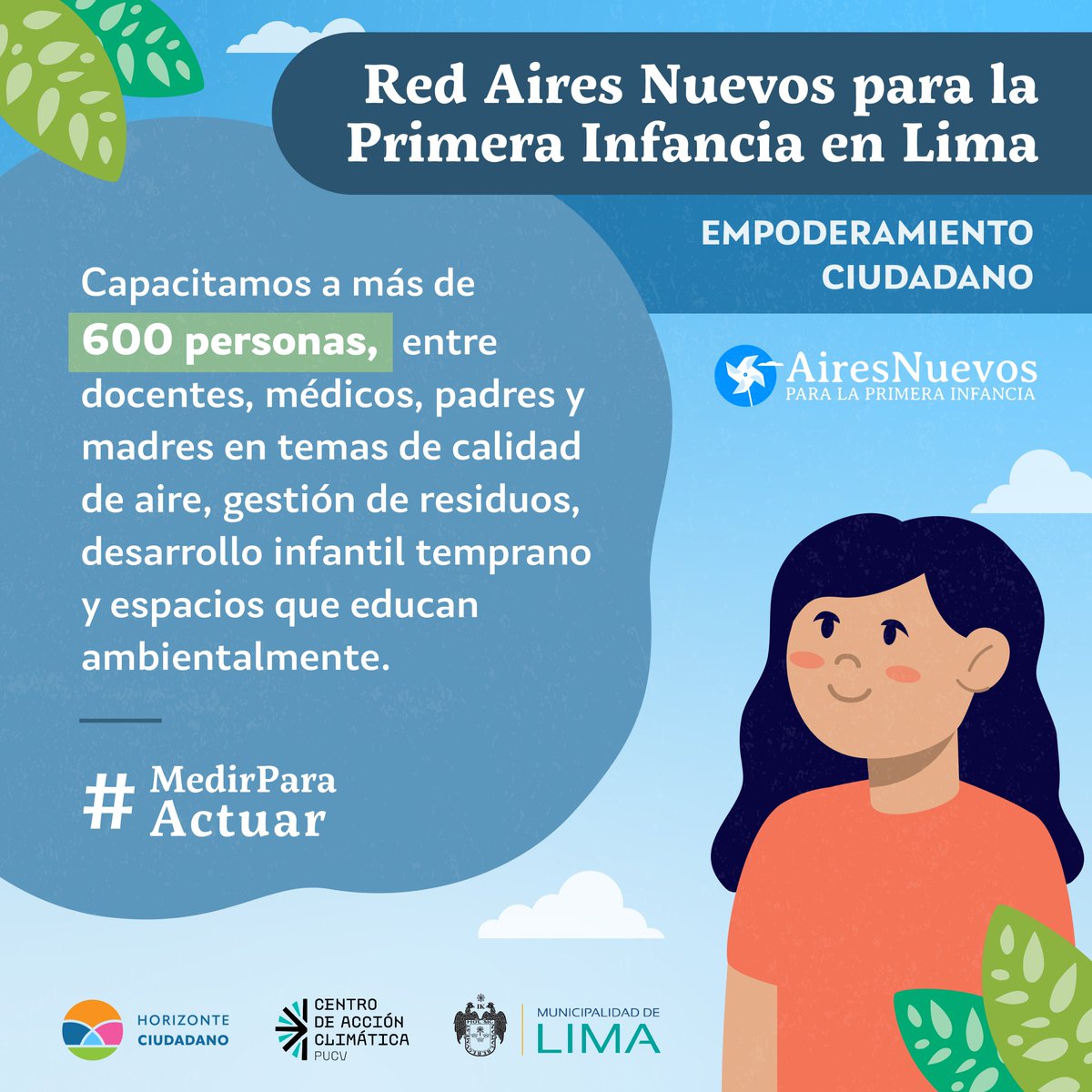 📍Acciones Locales de la Red Aires Nuevos en Lima, Perú. 
➡️Uno de los pasos hacia la recuperación de espacios urbanos para un desarrollo infantil cuidado de la Red en Lima fue la capacitación de la ciudadanía en ed. ambiental y el impacto de la calidad de aire en la comunidad.