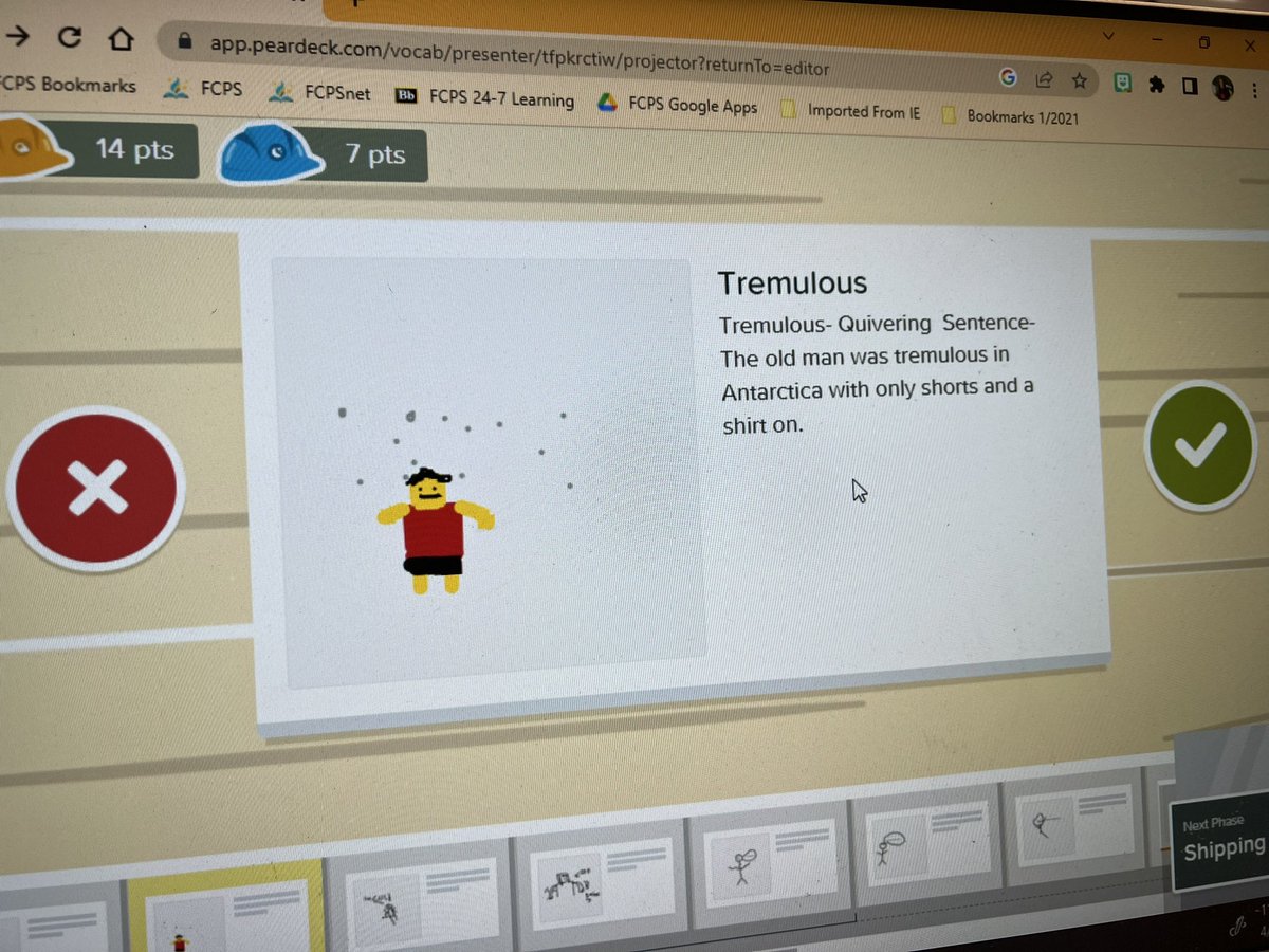 MrsSniffinPTES's tweet image. Had so much fun using @PearDeck flash card factory to review our Caesar’s English words! What an engaging way to study our words! Partners did an awesome job #communicating and #collaborating to create their cards. @PoplarTreeES @fcpsnews @FCPSR5 @FcpsPOGPOL