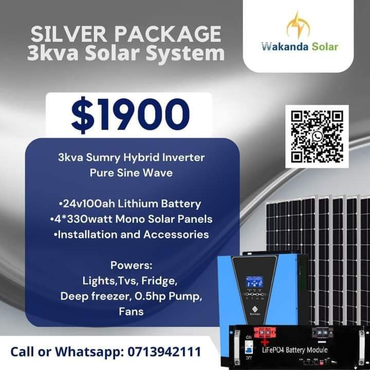 tapiwafortune94's tweet photo. Invest In Green Energy ☀️
Say Goodbye To LOADSHEDDING🌑
Go Green! Go Solar!☀️

Get Your Home Solar System Today
Fix and Supply(Incl Installation)
📌3kva Solar Package $1800 (330Watt Decomm)
📌5kva Solar Package $2950 (330Watt Decomm)

Call/app 0713942111 Tapiwa Fortune https://t.co/jeJTShAh1e
