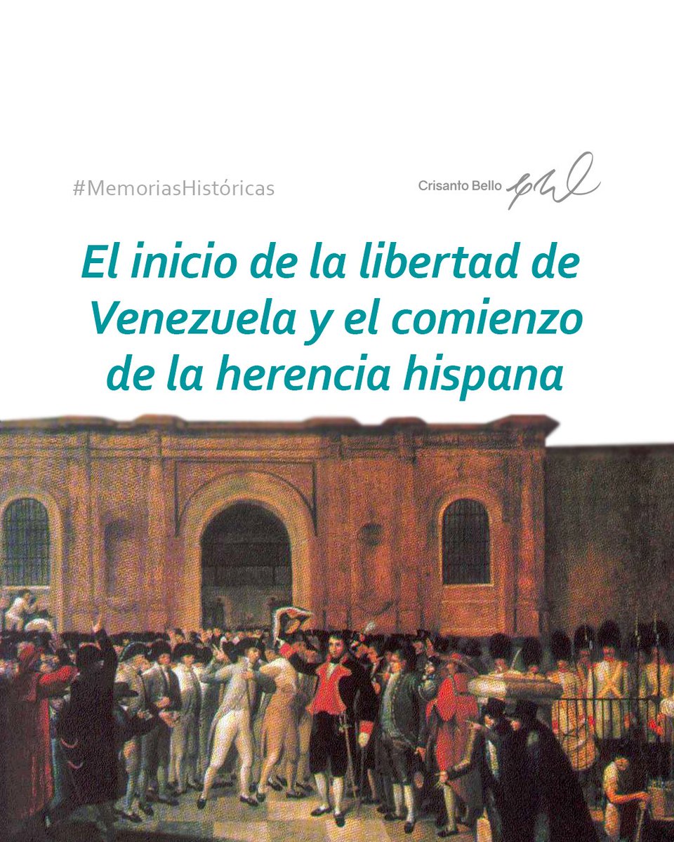 CrisantoBello's tweet photo. Un día como hoy, 19 de abril del año 1810, en Venezuela comenzó un proceso independentista que se desarrolló a raíz de un cabildo en Caracas, dando paso a la formación de la Junta Suprema de Caracas, quienes más tarde firmaron el acta de la independencia. https://t.co/K5yt4z2Gzu