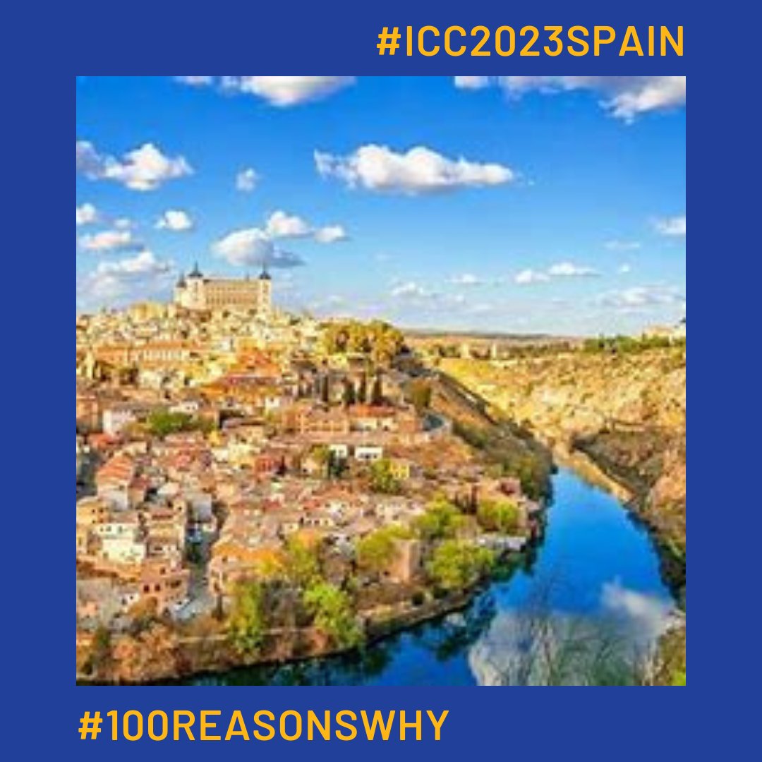ICFButterfly's tweet image. 100 Reasons to Attend the 12th ICC in Spain - October 4-8, 2023

#posttours #Toledo
Enrich your experience in Spain with exciting tours during the pre-and post-Congress time. Full itineraries and descriptions are available here: icc2023spain.org/congress-tours/ 

#ICC2023Spain #fempinya