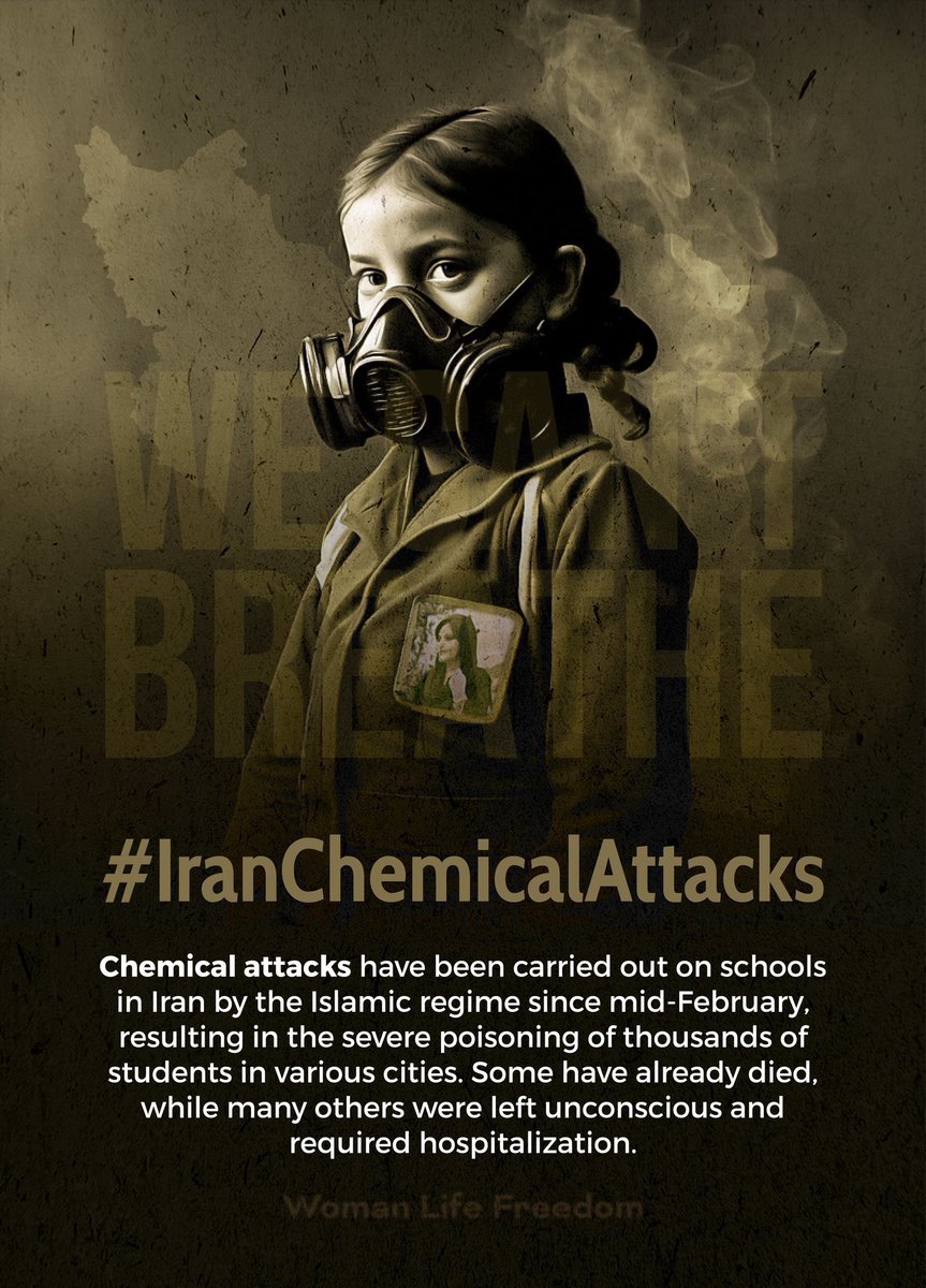 Dear <a href="/FoxNews/">Fox News</a>
please cover our daughters. There is genocide going on in Iran.
We need news coverage of the on going chemical attacks of #IRGCterrorists mercenaries on schools and the death of students due to poisoning caused by inhalation of chemical gases.
#IranChemicalAttacks