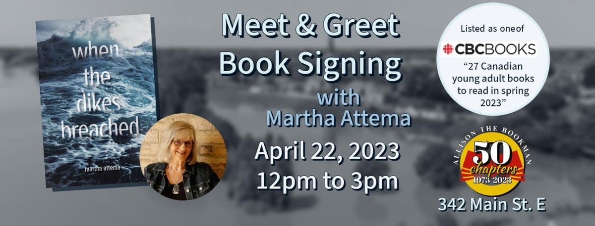 This Saturday Martha Attema will be signing her new book, When the Dikes Breached, at Allison the Bookman.