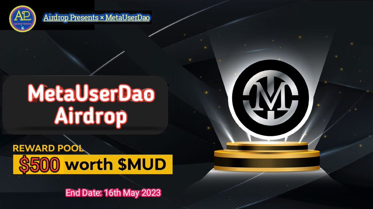 PresentsAirdrop's tweet photo. 🤩MetaUser Dao (MUD)🥳

📣 Complete Task: $500 worth $MUD Token #ETH and $10 $MUD Tokens each for 200 randomly selected

📅 End Date: 16th May, 2023
 
➡️Airdrop Bot link &amp; information
https://t.co/KcNuXX30eW

#Crypto #ETH #Airdrop  #Presents #USD #MUD https://t.co/CSqeoIWLft