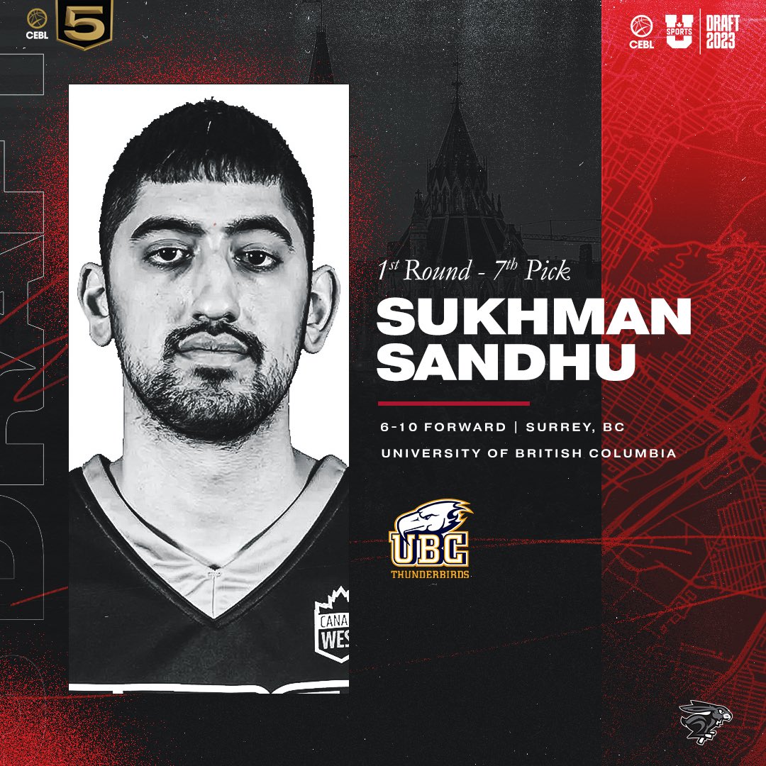 ott_blackjacks's tweet photo. A 6-10 centre from Surrey, Sandhu averaged 11.0 pts with the @ubctbirds this past season. He recorded 4 double-doubles and hit six triples on Nov. 16.

It won’t be Sandhu’s 1st experience in the CEBL. He was chosen by the Bandits in the 2nd round of the 2022 CEBL U SPORTS Draft. https://t.co/XdpxRqlvm2