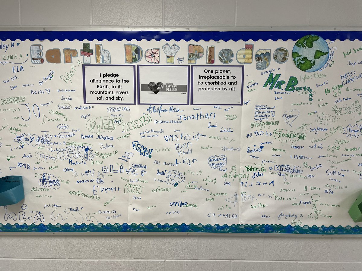 We love you Mother Earth 🌎 😍
Everyone at SJC has signed and our Earth Day Pledge, other Earth Week activities have included biking/walking to school and waste free lunches!