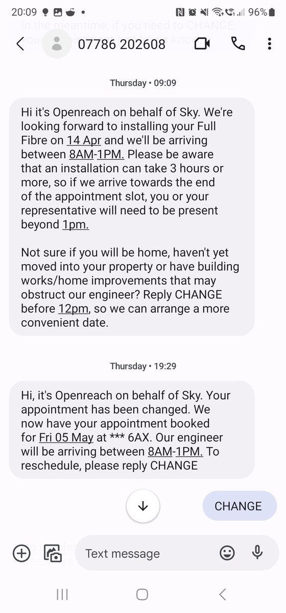 CalumVanNuil's tweet photo. @WeAreOpenreach @SkyHelpTeam

You guys creating chaos. I'm wondering how my number has been contacted with someone else install and postcode. Delayed my install 12 hours before it was meant to be installed despite telling me it was going ahead the morning before. https://t.co/o7jsqu7MZr