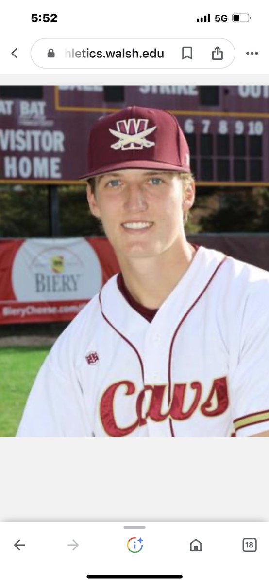 Walsh defeated Notre Dame College today 11-5. Cam Hollobaugh with 2 doubles &amp; 2 singles &amp; 4 RBI; Brodey Acres 2 singles, 3 RBI’s,&amp; a SB; Shea Simmer 2 singles, sac fly &amp; 2 RBI’s; Marshall Shepherd pitched 2 scoreless innings to get win &amp; improve to 2-0.