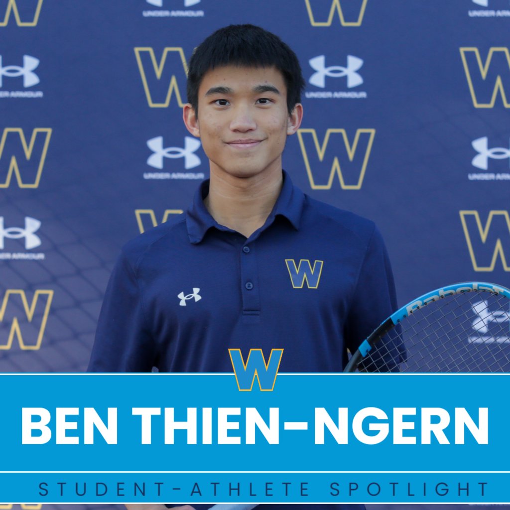 Ben Thien-Ngern has been chosen for WSC Tennis Student-Athlete Spotlight. "Ben has not only been a stellar captain for the season, but also a star performer on the team. He has proven leadership by taking the initiative for directions of players..." - Coach Martinez