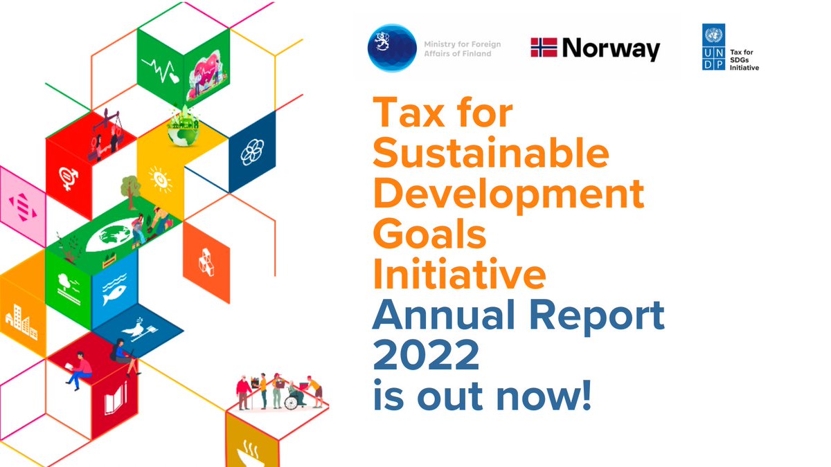 📢 Our #Tax4SDGs 2022 Annual Report is out now.

Learn how this important initiative helps developing countries mobilize their domestic resources while aligning fiscal policies with the #SDGs.

Check out our 🆕 report 👉 go.undp.org/6ujF