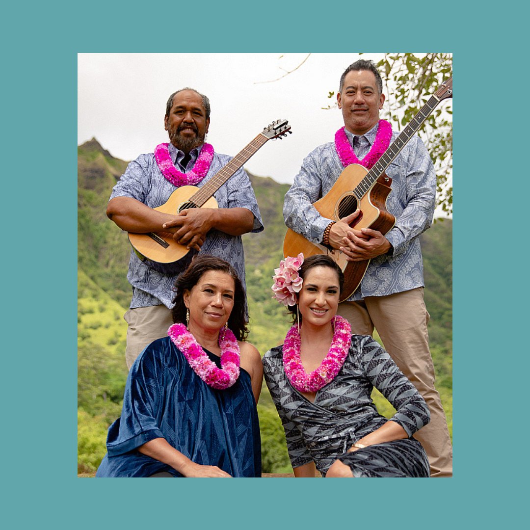 SAVE THE DATE! 
Thursday, April 27th from 6:30 to 7 pm!
We have a special treat this month at the Hawaiian Music Series!

We are flying in the band Kulaiwi from Oahu. The band members are Shawn Pimental, Lehua Kalima, and Kawika Kahiapo

They are 2022 Na Hoku Hanohano Award Winne