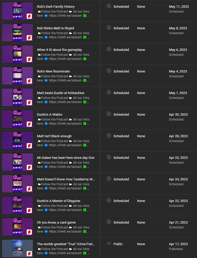 lads_am's tweet photo. If you've ever wanted to check out our show, the best of the Lads:AM Podcast coming to you whereever you get your short form content in a vertical aspect ratio. Here's what's coming out over the next few weeks! https://t.co/exXu4oxGMp