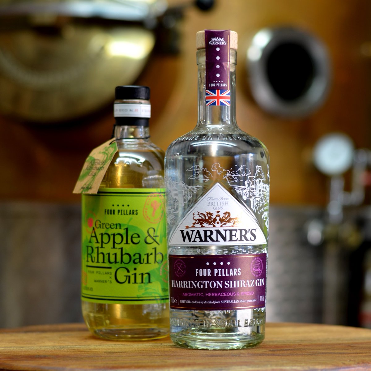warnersgin's tweet photo. Our new, limited-edition @fourpillarsgin collab is now available! 💥
Warner's Harrington Shiraz Gin 🍇
Four Pillars Green Apple & Rhubarb Gin 🍏
Decisions, decisions! 🍸😏
Order yours now 👇
https://t.co/8uNaoymqYt
#WarnersGin #FourPillars #GinCollab #NewGin #GinLaunch https://t.co/9kLXhejnEa