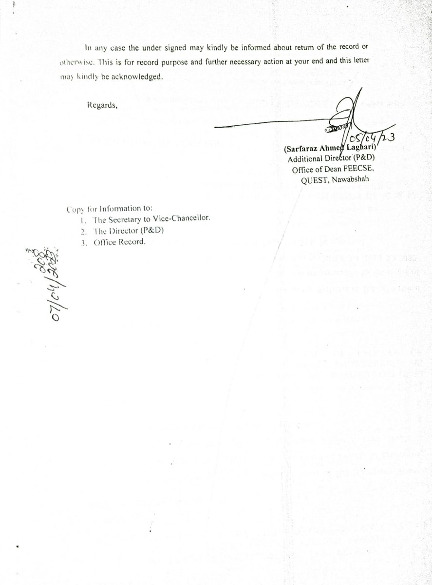 BaqirAliZardari's tweet photo. Original Land Record of QUEST Nawabshah is in unlawful and Illegal possession of Saleem Raza Samo ex VC QUEST Nawabshah. Any mishap can shatter the vision of Higher Education to suppressed masses.
#Justice4Quest 
@AzraPechuho 
@FaryalTalpurPk 
@CMSindh 
@MIsmailRahoo https://t.co/c0DkkAI61a