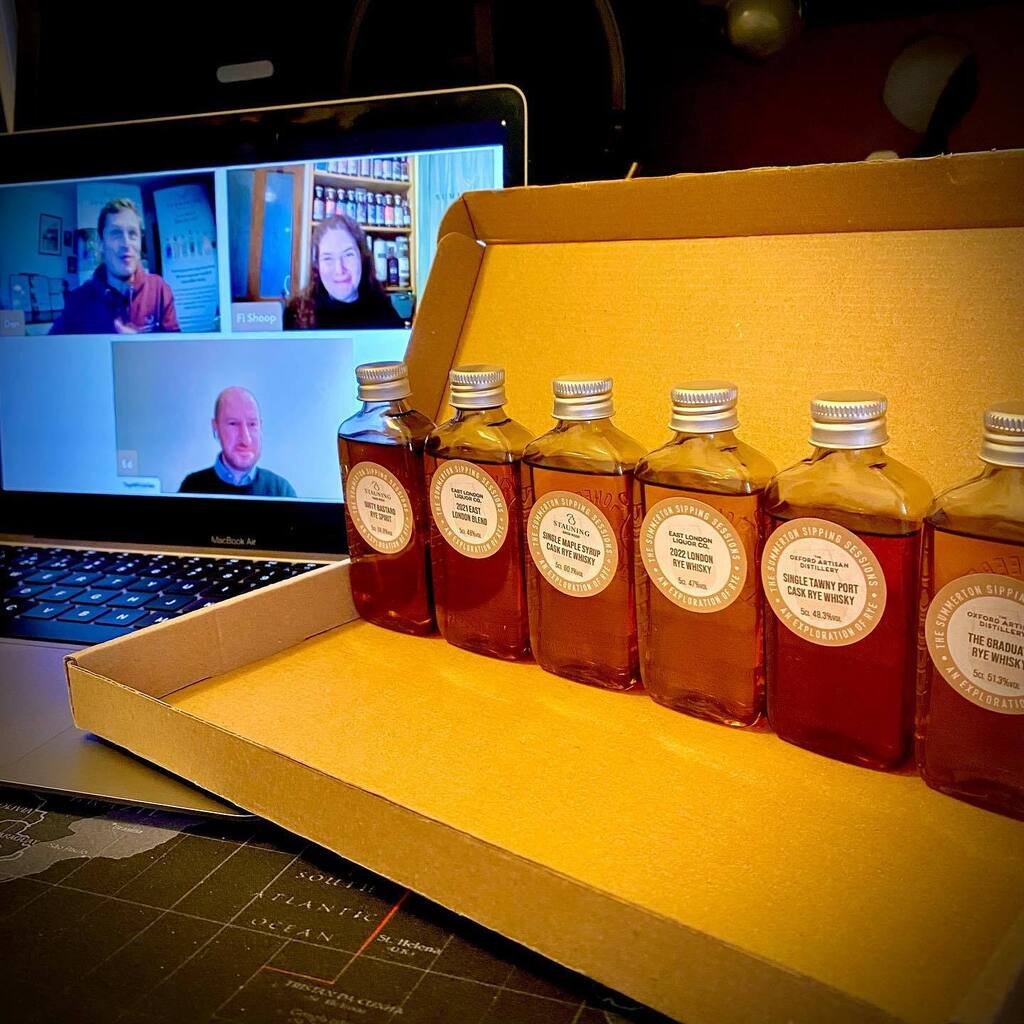 Thanks so much @eastlondonliquorcompany for the prize for tonight’s <a href="/summertonclub/">Summerton Whisky Club 🥃</a> sipping session.

It’s a sipping session on Rye tonight, with 6 different Whiskeys to try.
Amazing to learn about the different types of grains, wheats and methods. instagr.am/p/CrOpW7nIVLo/