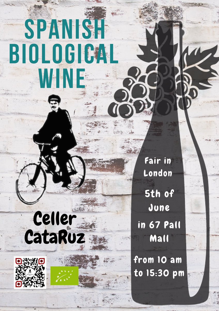 Cellercataruz's tweet photo. After the local exhibition in where Melic has obtained the Silver we are totally focus on our next fair in London . This time thanks to Flavours of Spain we will launch our products the 5th of June in 67 Pall Mall from 10 am to 15:30 pm . We invite you to enjoy our wines ! 🍷 https://t.co/z7vbXCYTmo