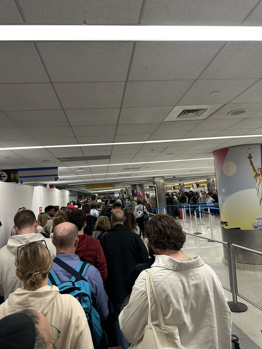 Alina Jenkins (@alinagjenkins) on Twitter photo Please, please <a href="/JFKairport/">John F. Kennedy Airport</a> can you help us get through immigration? We’ve been here over an hour and not moved 😫 Please, please <a href="/JFKairport/">John F. Kennedy Airport</a> can you help us get through immigration? We’ve been here over an hour and not moved 😫