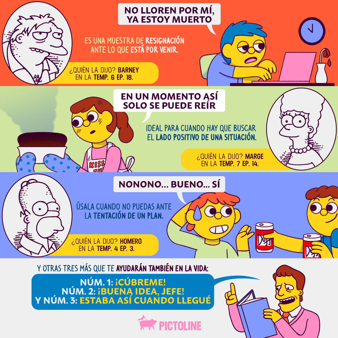 pictoline's tweet photo. “¡No vives de en-sa-la-da 🥗🎵!”

En el Día Mundial de Los Simpson, algunas de sus frases más icónicas para la vida: https://t.co/6XkivVUosO