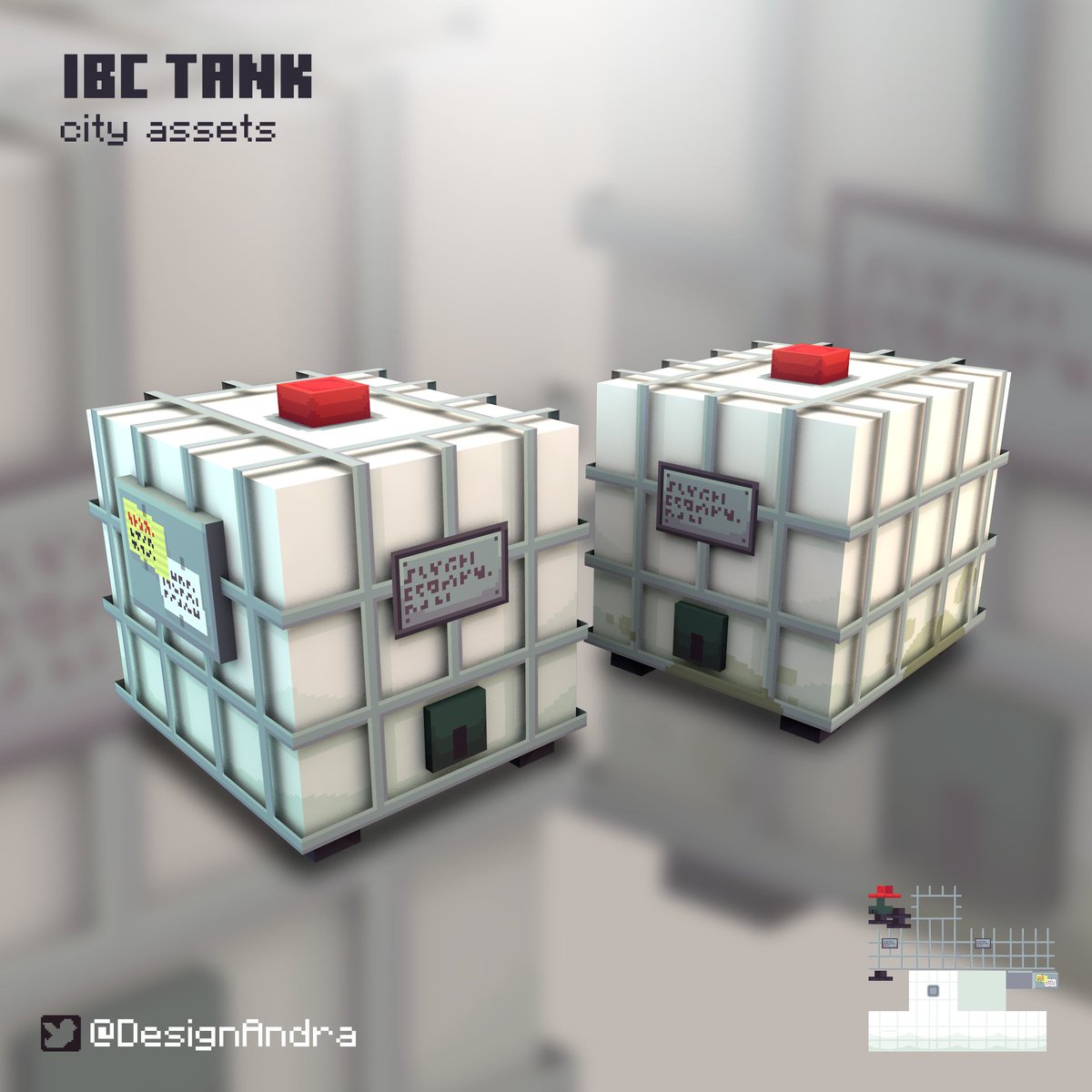 DesignAndra's tweet image. #Day14
IBC Tank ✅
#Blockbench #minecraft #minecraftmarketplace #voxel #pixelart #art #design #bucketofcrab #gamedesign #leveldesign #gamedev #IndieGameDev #indiedev