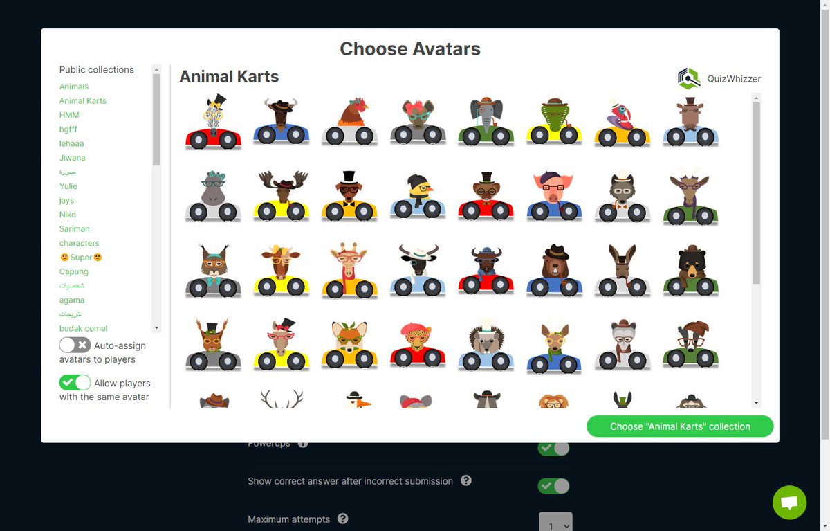 You can make your avatars public now and share them with other teachers. Check out the growing collection of custom avatars and make your games even more exciting! 🚀 #edtech #teacherresources