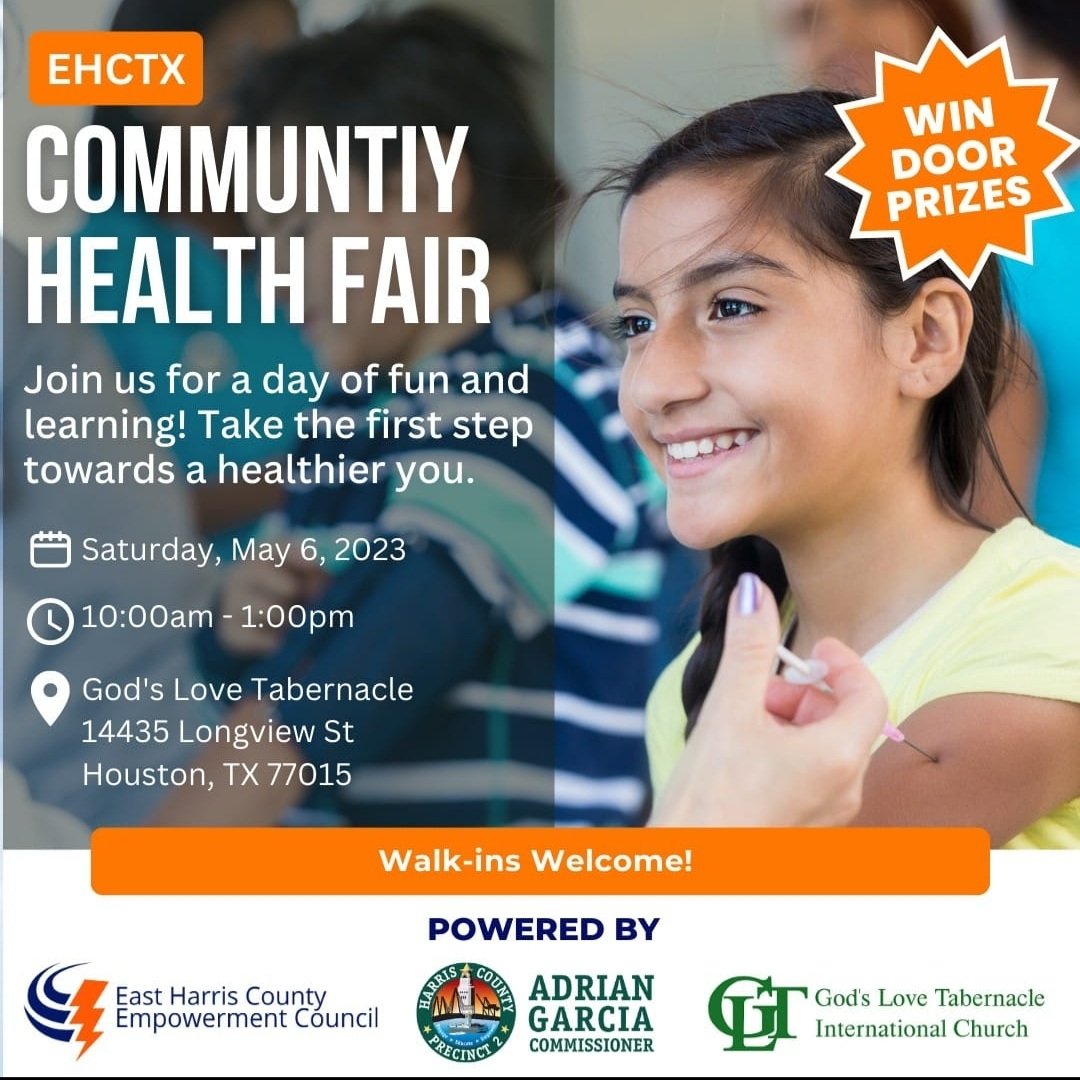 GLTHouston's tweet photo. Join us our Community Health &amp; Wellness Fair! 

There will free door prizes, free health screenings, free immunizations, and activities for all ages. 

#glthouston
#glthoustonsundayservice
#gltnation
#Health 
#Fair
#Houston https://t.co/2bGcUd1XT3