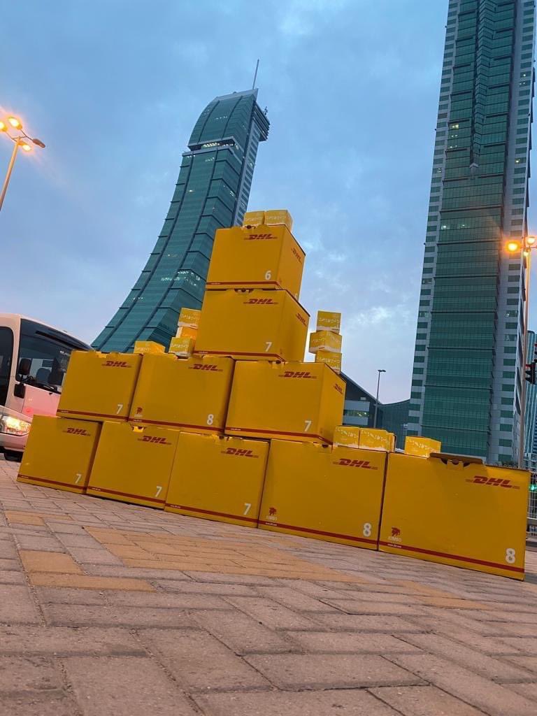 DHLBah's tweet photo. #DHL iftar Box distribution 
#Ramadan #Bahrain https://t.co/1ufwjn3CFm
