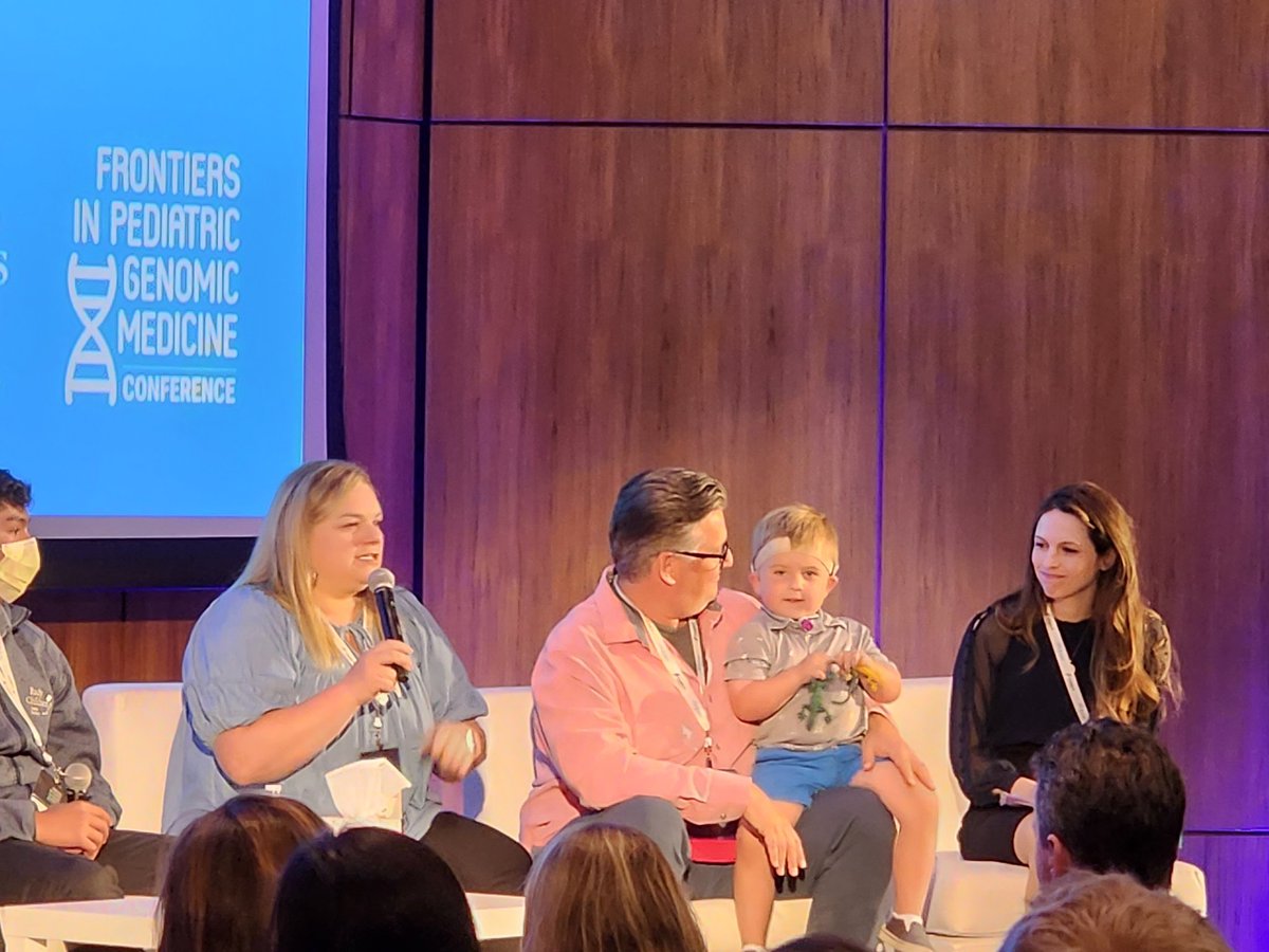 BruceWindoffer's tweet photo. Note for next year's conference: place Kleenex boxes in the audience seats! 
The "Family Panel" session is so moving.

Hudson is my new hero! Look for his story to be posted on our website, soon!
#genomicfrontiers23 #raredisease #wholegenomesequencing  #RCIGM https://t.co/WWkgQ9zX39