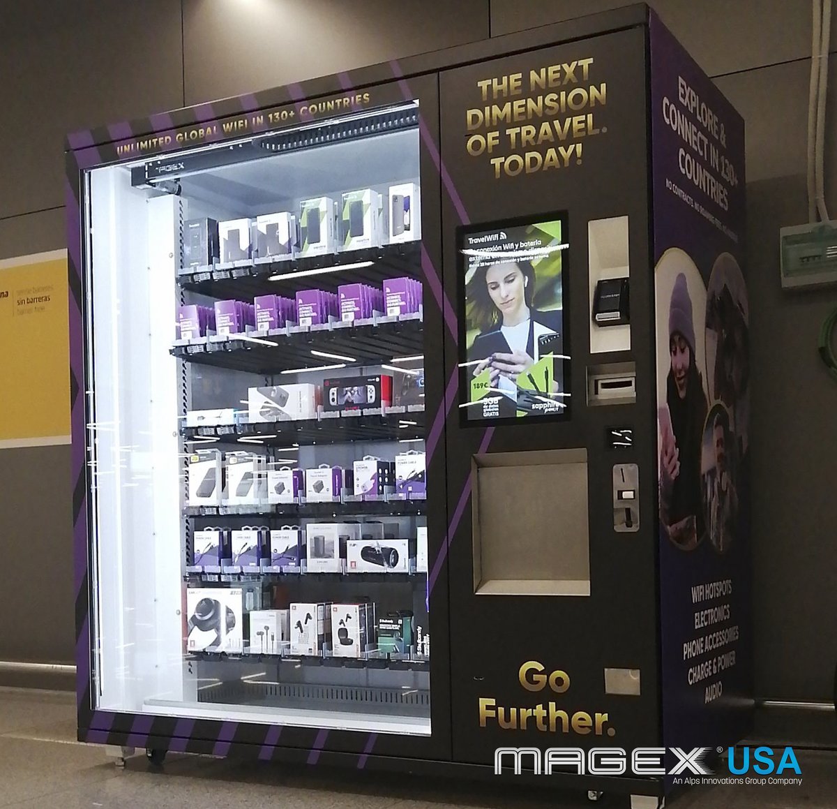 Stay connected while traveling with a portable #TravelWiFi device! It's a secure and convenient way to access the internet on the go. No more relying on public WiFi or costly roaming charges. #TravelEssentials #WiFiOnTheGo #StayConnected #PortableWiFi #vending #vendingmachine