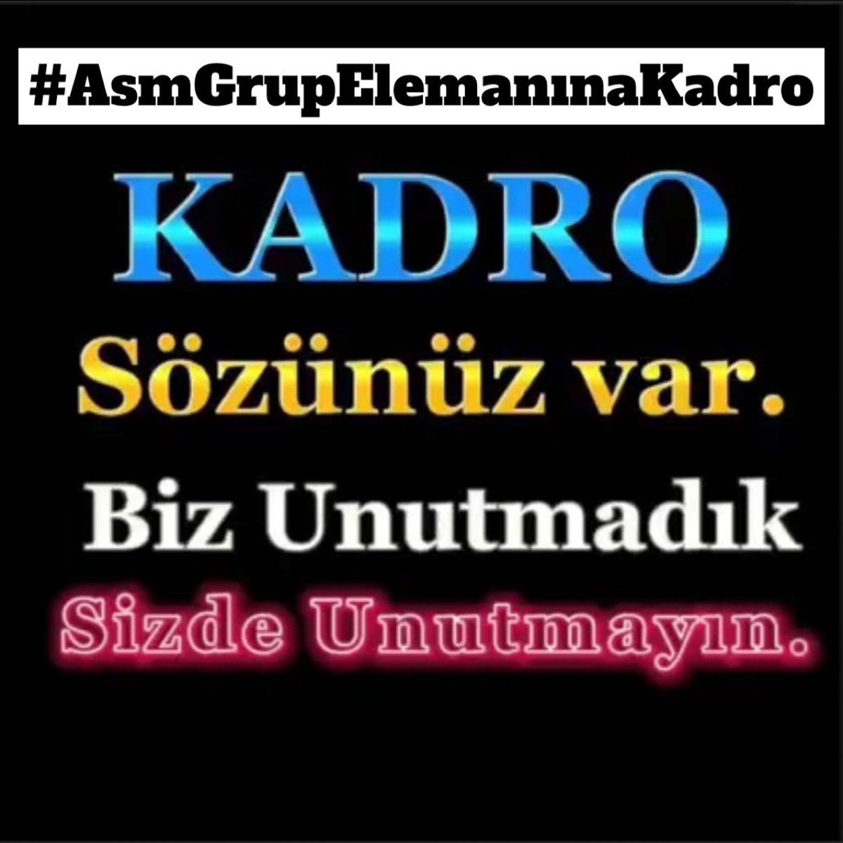 <a href="/Arifcmgz/">Arif CAMGÖZ</a> <a href="/drfahrettinkoca/">Dr. Fahrettin Koca</a> <a href="/vedatbilgn/">Vedat Bilgin</a> Çok değil bize Adımızı kimliğimizi verin.
#AsmGrupElemanınaKadro 
#YuzuncuYılSecimi
<a href="/vedatbilgn/">Vedat Bilgin</a> <a href="/drfahrettinkoca/">Dr. Fahrettin Koca</a> <a href="/RTErdogan/">Recep Tayyip Erdoğan</a> <a href="/NureddinNebati/">Dr.Nureddin NEBATİ🇹🇷</a> <a href="/mustafaelitas/">Mustafa Elitaş</a> <a href="/fuatoktay/">Fuat Oktay</a>