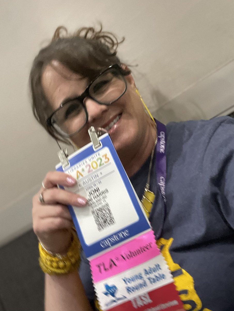 I’m so excited to be at my favorite conference of the year!! Today I’m volunteering in meeting rooms, then meeting with my #TALLTexans22 #txla23 #gisdlibraries