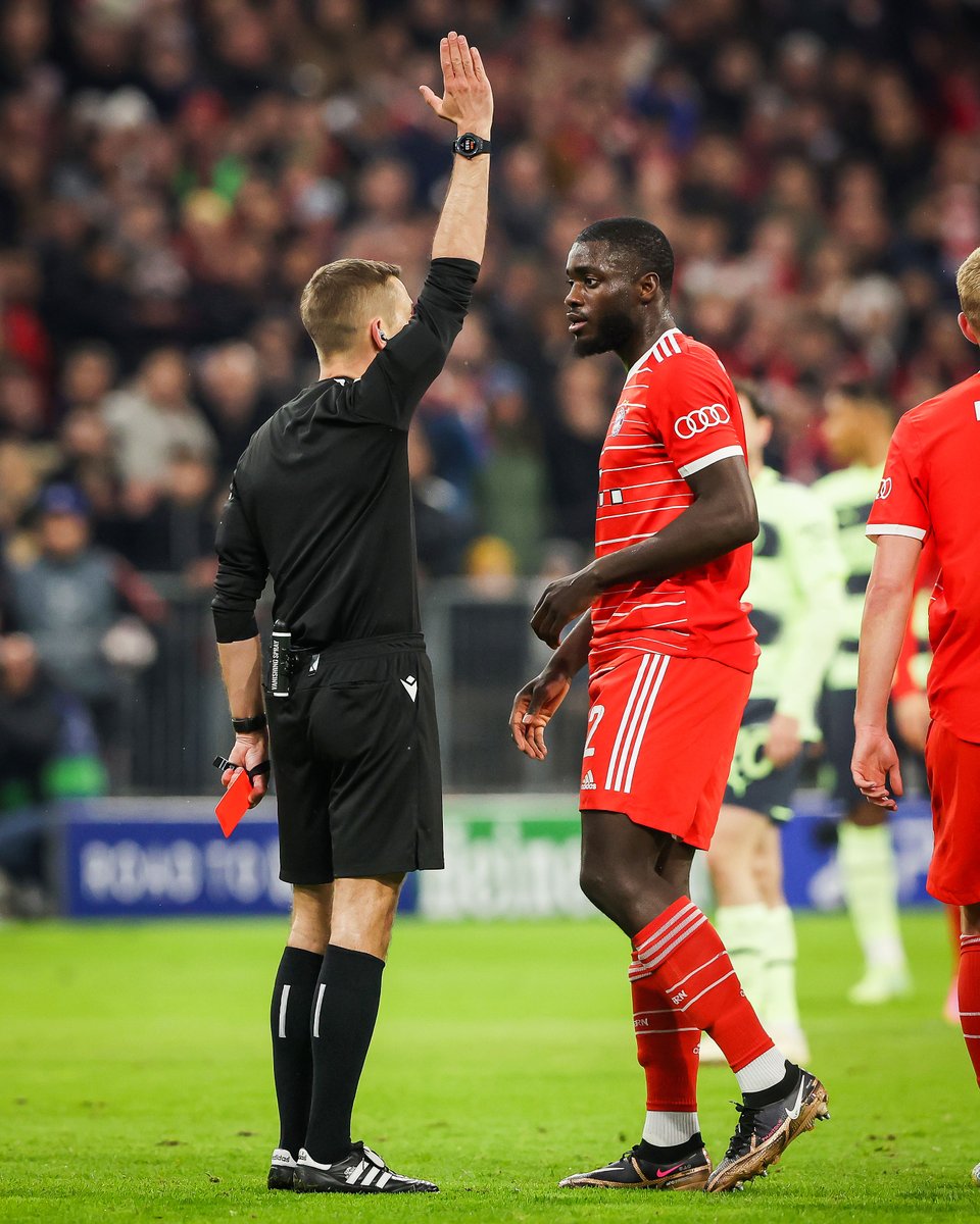 brfootball's tweet image. Dayot Upamecano saved by the offside flag 😅