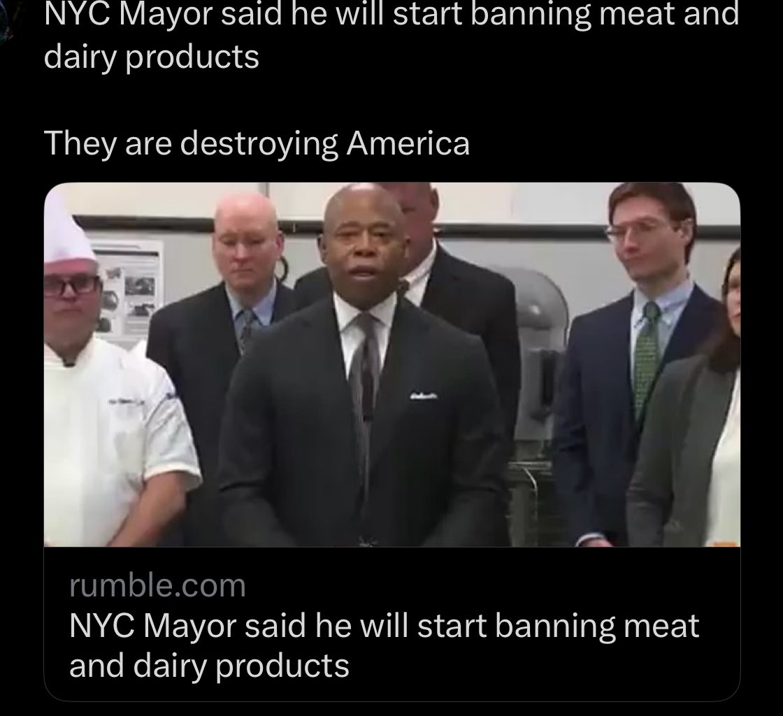 New Yorkers, you're going on a diet to save "Climate Change" because you voted for a World Economic Forum global leader.