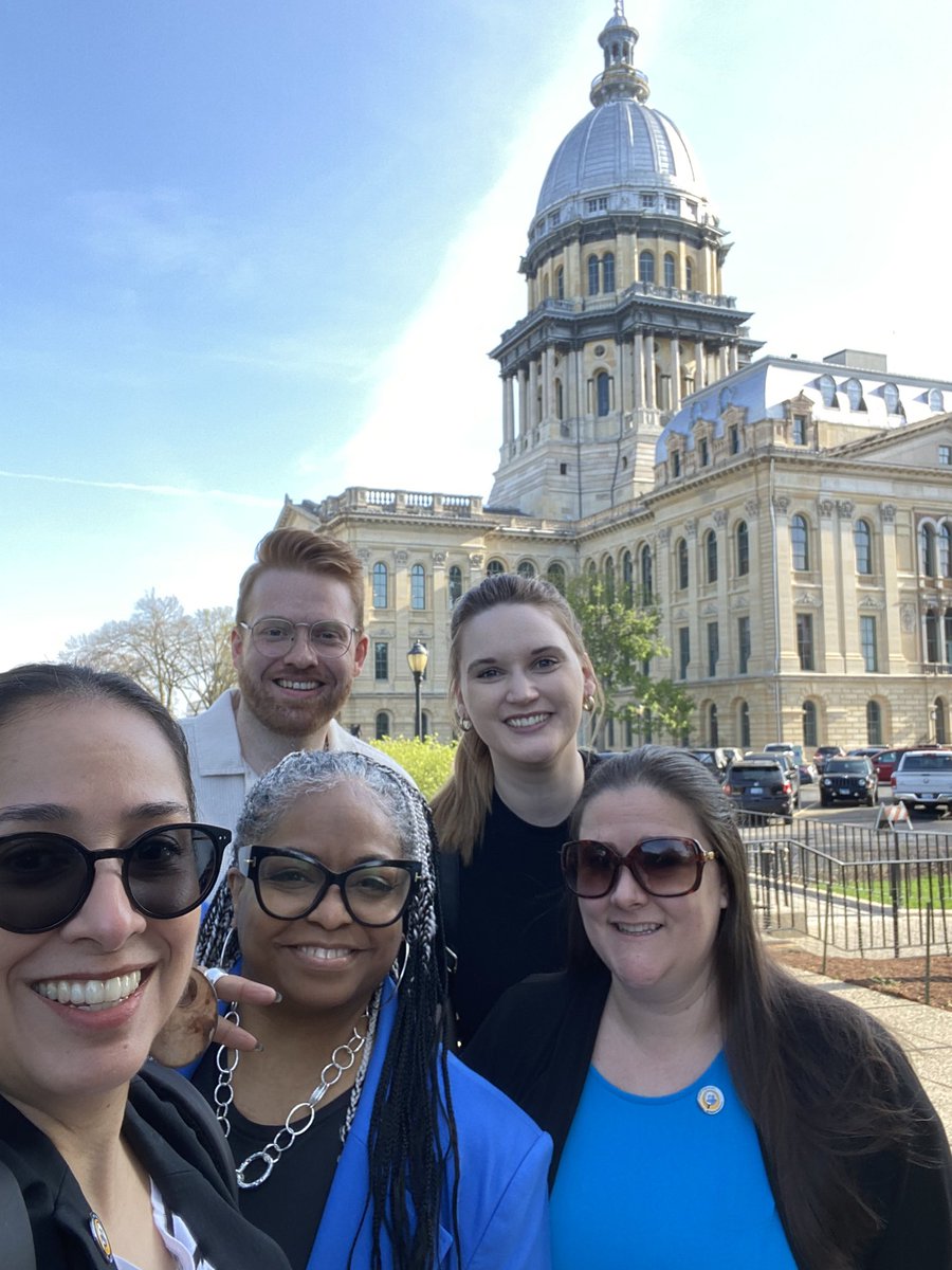 EriksonPolicy's tweet photo. The @EriksonInst Policy + Leadership Team is wrapping up two days at the Illinois State Capitol for #EarlyChildhood Advocacy Day. Hearing the stories from parents, providers and supporters on the urgent need for affordable #childcare and #payequity. #SmartStartNow #RighttoCareIL https://t.co/FAGXI3KkOc