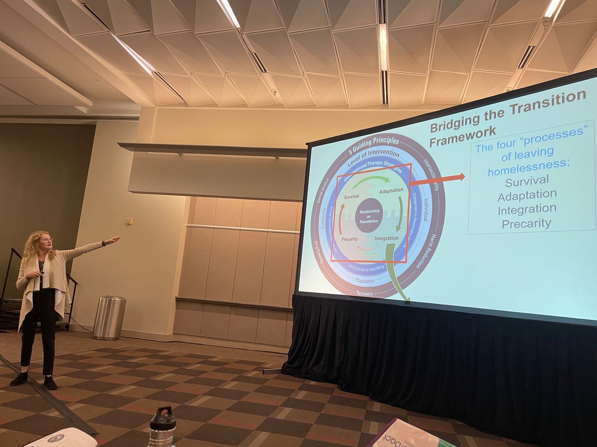 Bridging the transition from Homelessness framework by @cannemarshall and colleagues being presented at <a href="/AOTAInc/">AOTA</a>’s national conference #AOTA23