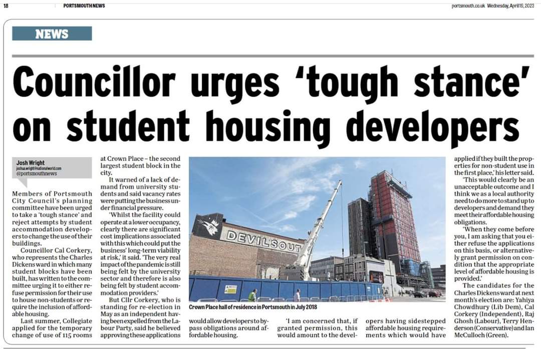 CalCorkery's tweet photo. Our community desperately needs decent and affordable social housing for those struggling to get by.
That's why I'm calling on the Planning Committee to take a tough stance with developers who try to sidestep affordable housing obligations ๐
#ReElectCal #CharlesDickensWard https://t.co/QsAchbnIh3