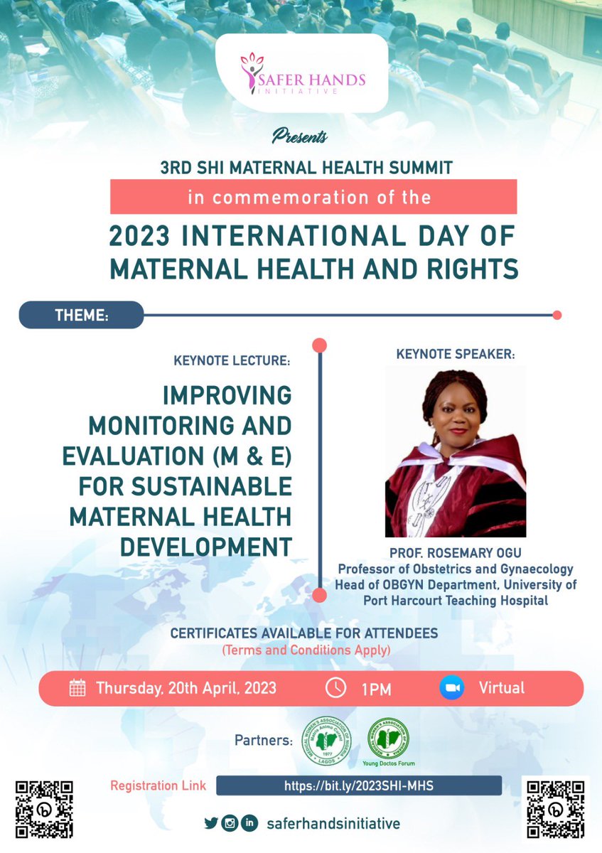 SAFER_HANDS's tweet photo. It’s tomorrow!!!
Meet our speakers… It promises to be loaded!
#shi #SHIIDMH #IDMH #IDMH2023 #SHIMaternalHealthSummit #MaternalHealth #MaternalRights #SHISummit #MaternalHealthSummit https://t.co/CAxZWkOmQk