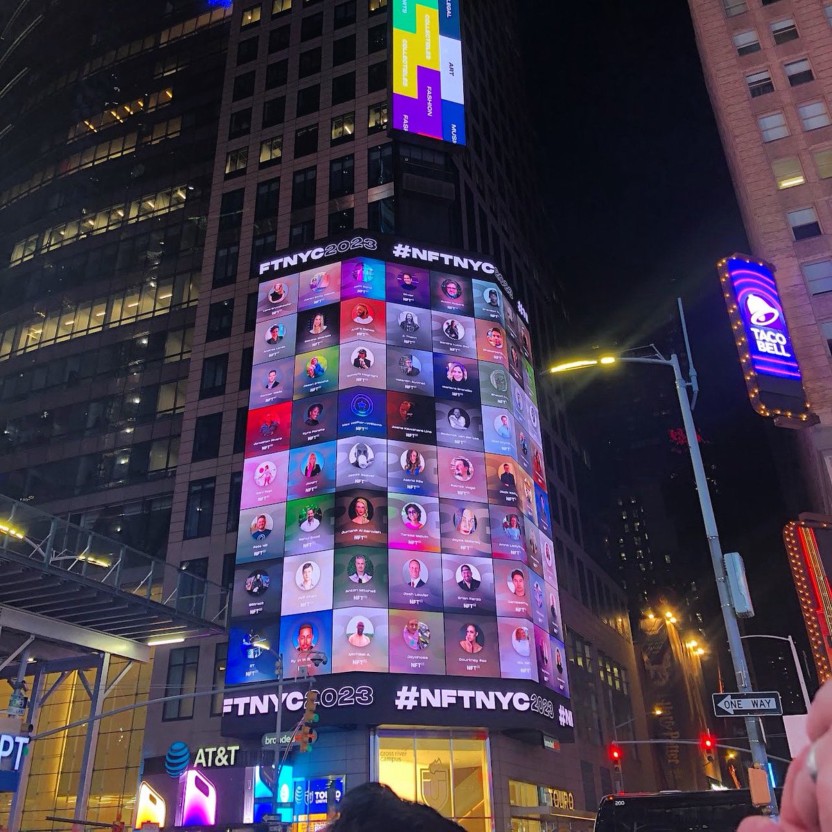 mattproducers's tweet photo. Had a fantastic week in New York @nft_nyc with @popexnft . Such an inspiring community pushing boundaries for a more dynamic future. It was a pretty special moment seeing all the speakers from our team featured on the big screens in Times Square! #popex #nft #nycnft2023 https://t.co/Rzn5GsECJp