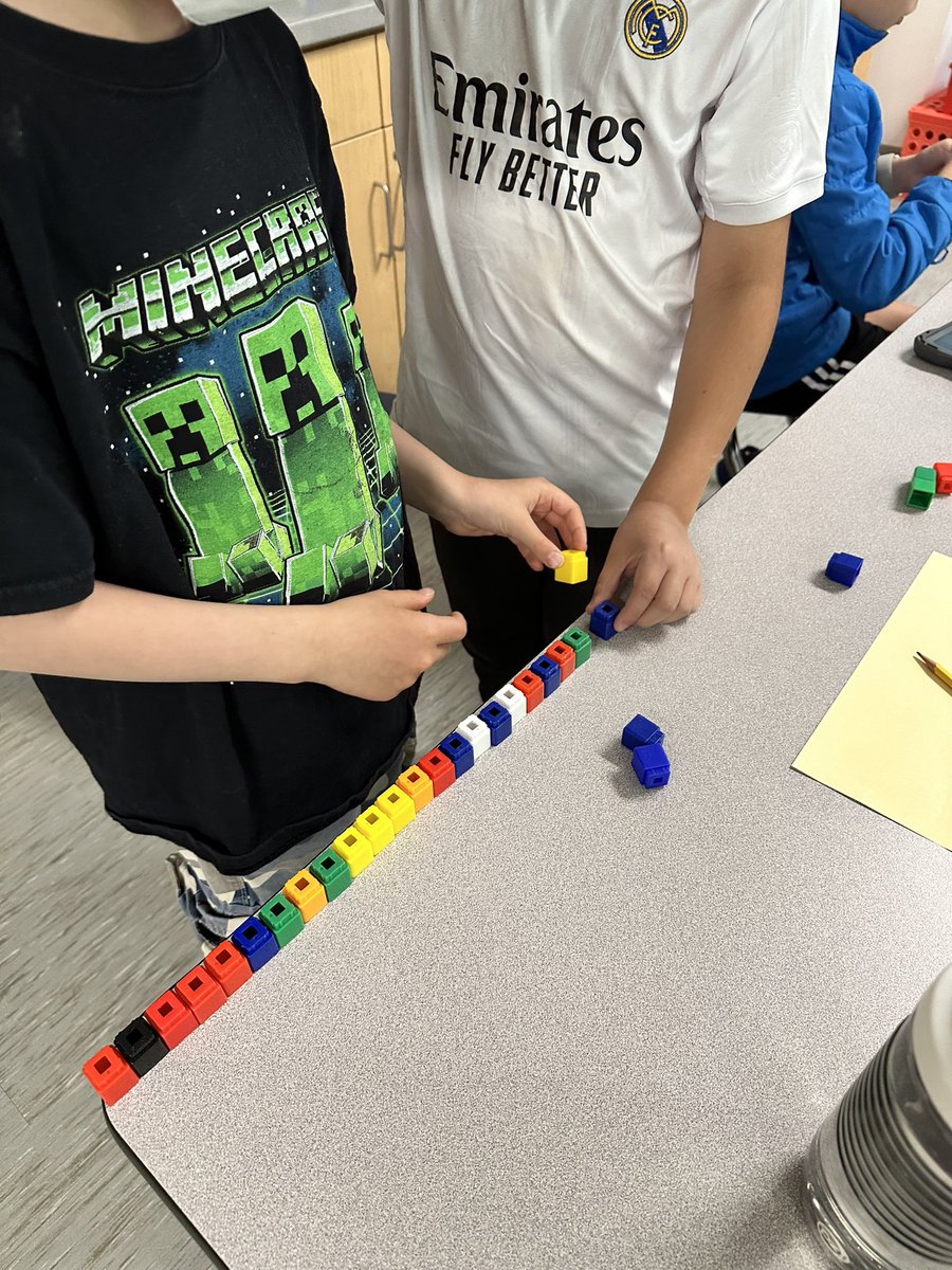 Second graders are learning the rules for measuring length and are applying them using nonstandard units. Crushing it in Workshop! <a href="/AbingdonGIFT/">Abingdon APS</a> <a href="/APSMath/">APS Math Office</a>