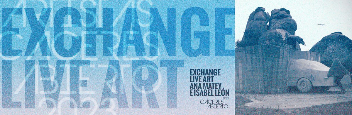 Os presentamos <a href="/artedeaccion/">EXCHANGE Live Art</a>  un proyecto creado por las artistas Ana Matey e Isabel León.

Os invitamos a conocer más sobre este proyecto y todo sobre la próxima edición de Cáceres Abierto en este link
caceresabierto.com

#cáceresabierto2023 #artepúblico