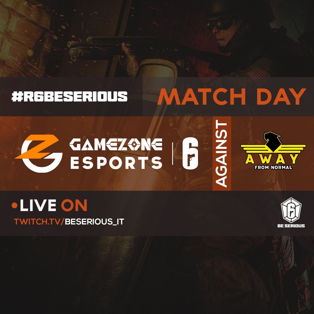 GameZoneASD's tweet image. #R6BeSerious MATCHDAY 🏆

🆚 @afnesports_ 
🕗 21:30
🔴 LIVE NOW
twitch.tv/beserious_it

#GoGZ🧡🖤
@BeSeriousR6 @Rainbow6IT