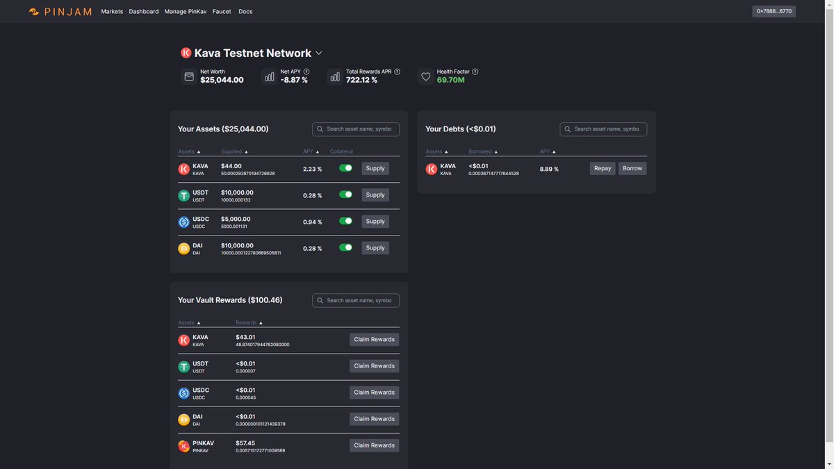 LordSnoob_'s tweet photo. #DeFi #Pinjam #KavaRise $KAVA $VARA $MARE $PINKAV

@PinjamLabs 
Testnet is 🔥 https://t.co/YsESIr2yv8