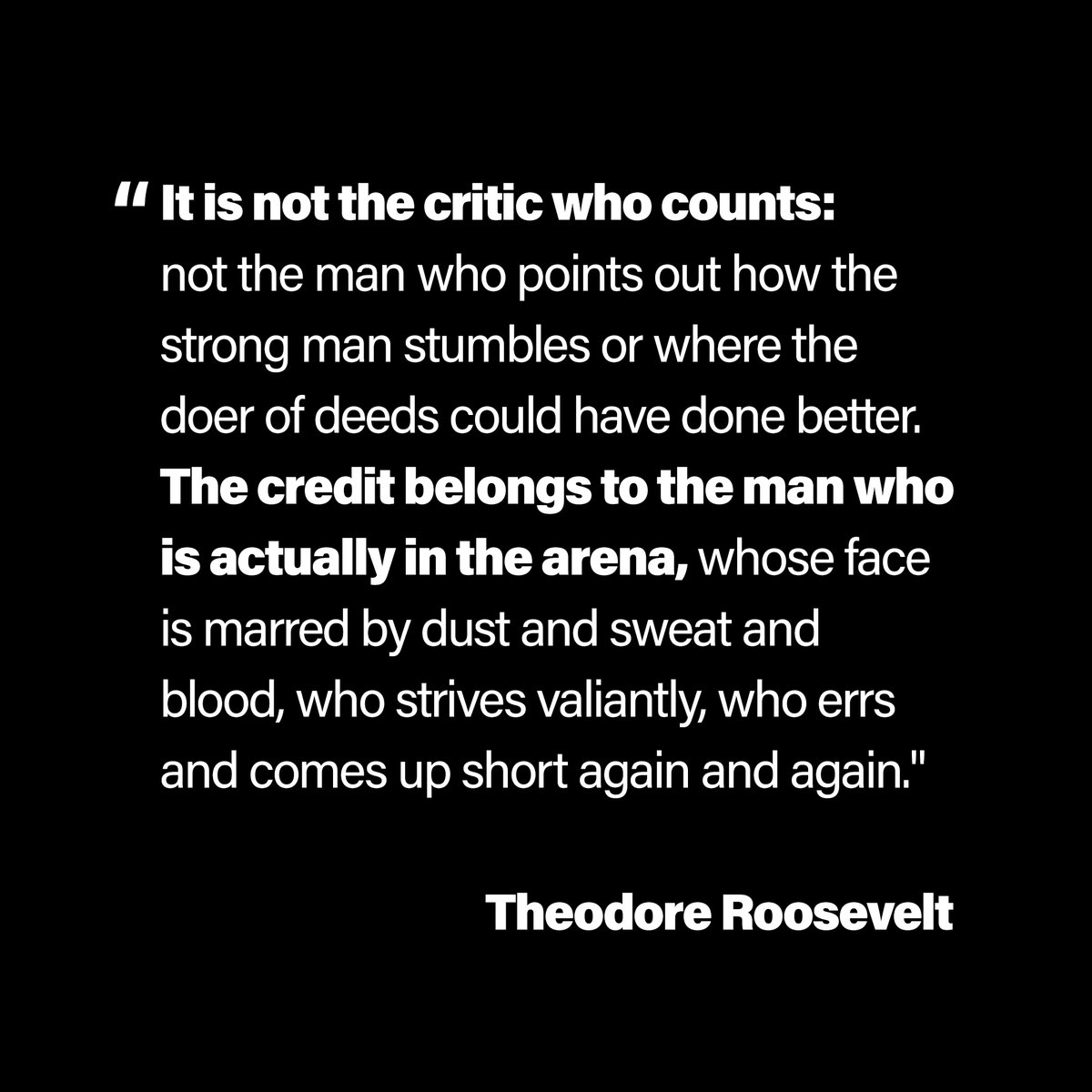 FLBarbella's tweet image. ”...if he fails, at least he fails while daring greatly so that his place shall never be with those cold and timid souls who knew neither victory nor defeat.”
#doers #creators #makers #LessBlahBlahBlahMoreDoDoDo