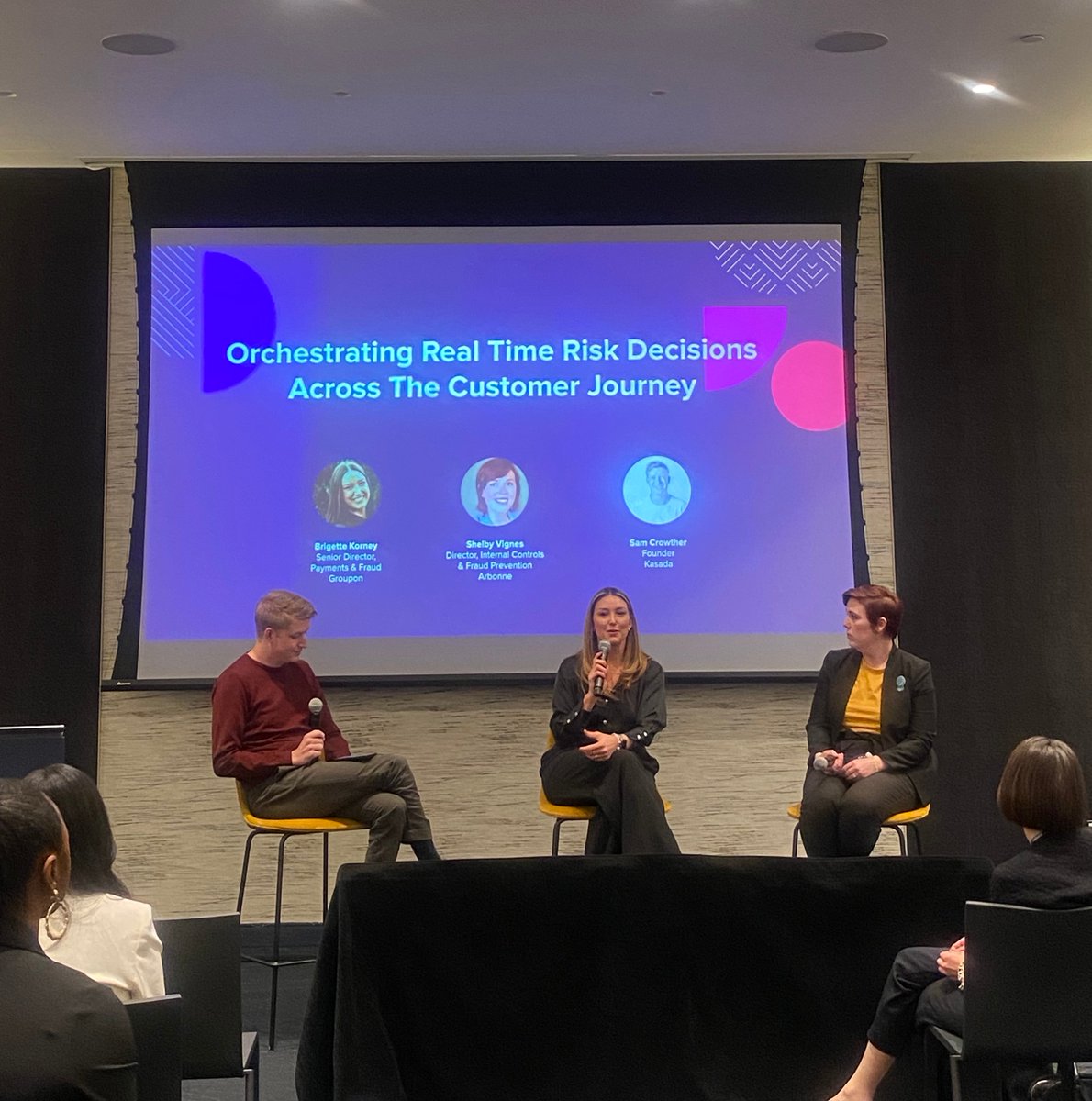 signifyd's tweet photo. .@InfoSecSam (@kasada_io), Brigette Korney (@Groupon), and @ShelbyVignes (@arbonne) explore the evolution of orchestrating real-time risk decisions across the customer journey and give tips for risk leaders to make their case for more resources.
#FLOWSummit23 #FearlessCommerce https://t.co/MUNRnf8xzg