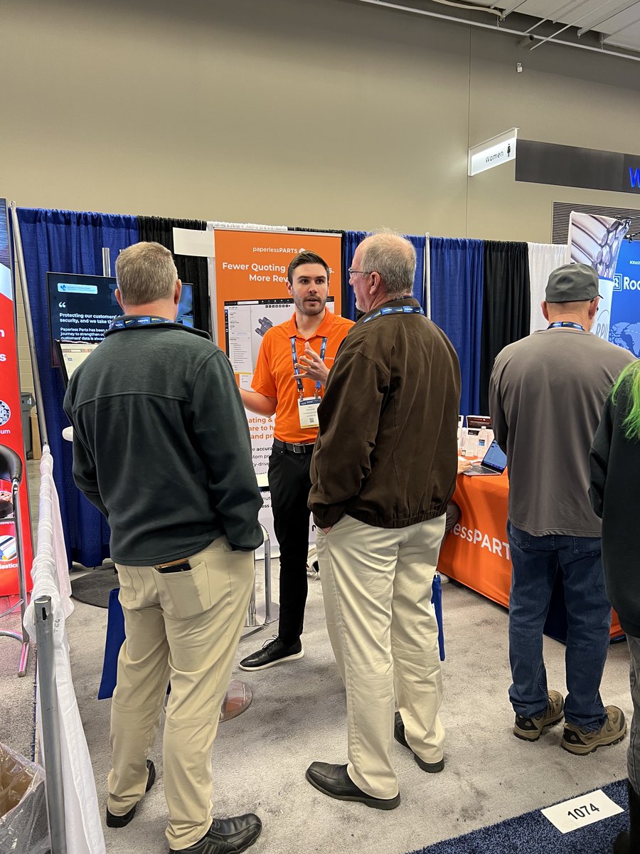 paperlessPARTS's tweet image. Day 2 of #PMTS is underway! Today we sat in on a Tech Talk about shops pursuing #CMMC, shared some exciting news about recent product enhancements, and gave too many demos to count.

And the day's not over yet! 

Hope to see some more friendly faces stop by booth #1074.