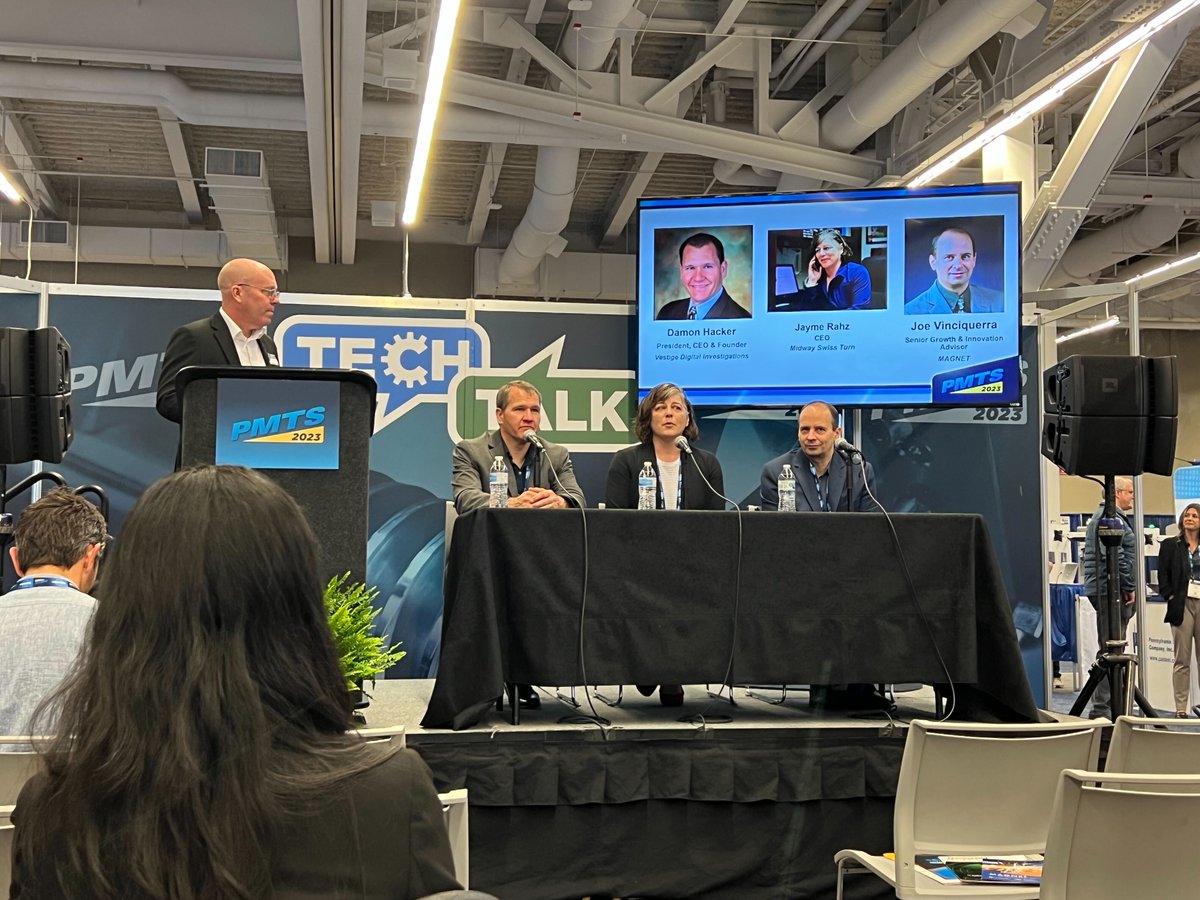 paperlessPARTS's tweet image. Day 2 of #PMTS is underway! Today we sat in on a Tech Talk about shops pursuing #CMMC, shared some exciting news about recent product enhancements, and gave too many demos to count.

And the day's not over yet! 

Hope to see some more friendly faces stop by booth #1074.