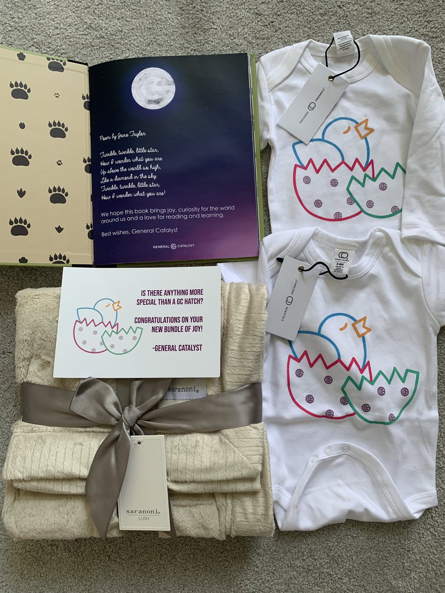 Thank you to <a href="/sukikwon/">S小艾同学</a> <a href="/bonatsos/">Niko Bonatsos</a> and the whole <a href="/generalcatalyst/">General Catalyst</a> team for the thoughtful gift for our new baby! So glad to have their support and note to all <a href="/VCBackedMoms/">VC Backed Moms</a> about how founder-friendly these stellar investors are especially to mompreneurs!